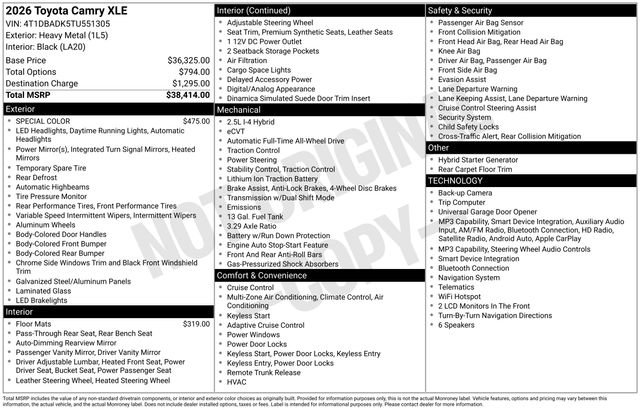 Certified 2026 Toyota Camry Hybrid AWD/4WD image 34