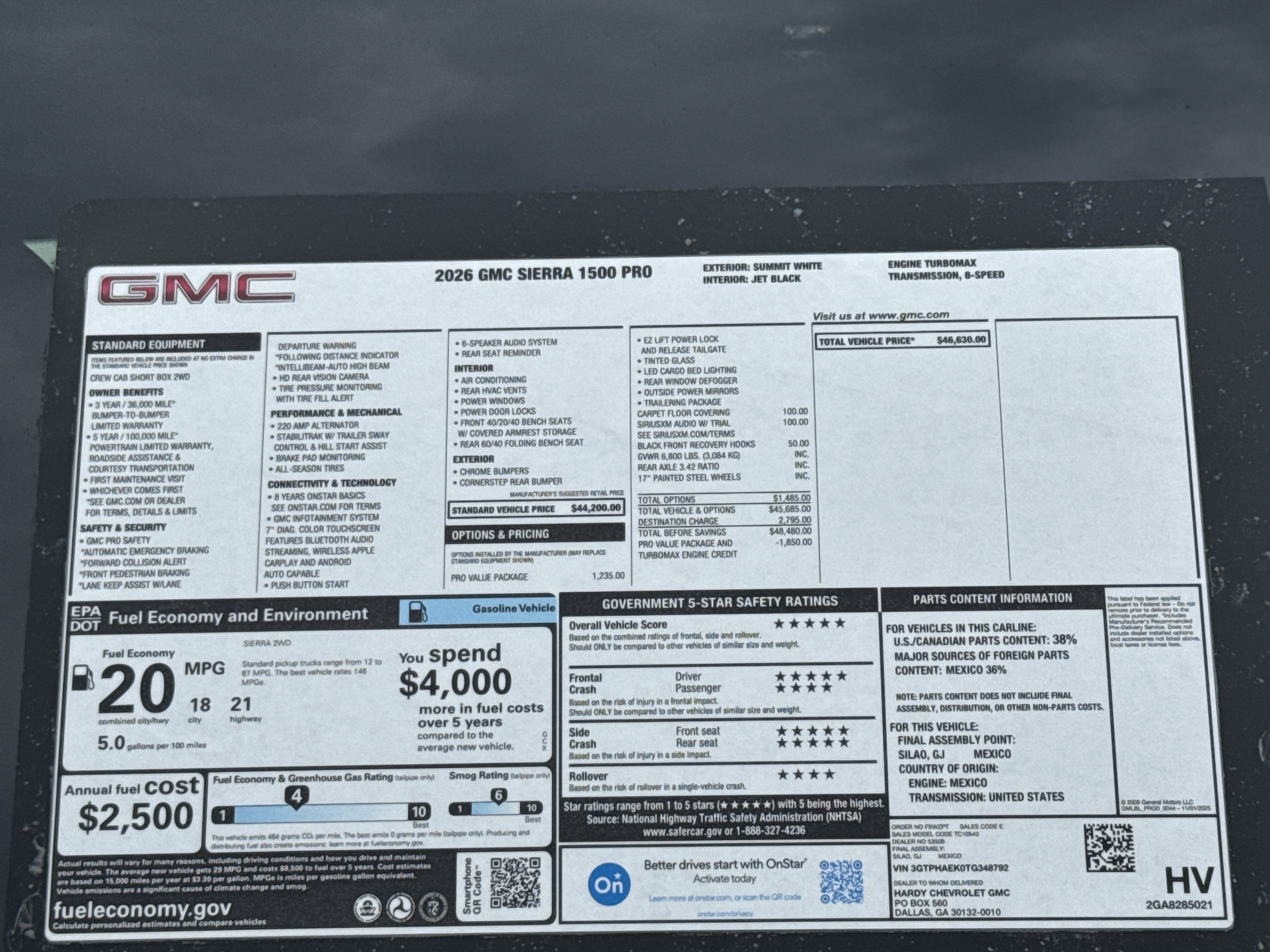New 2026 GMC Sierra 1500 Pro w/ Pro Value Package RWD image 33