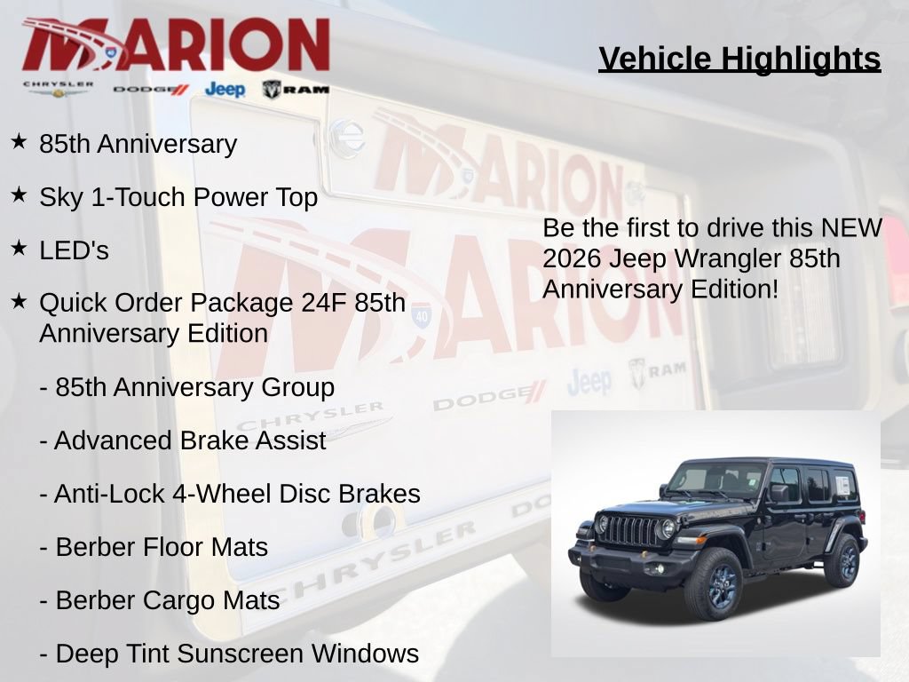 New 2026 Jeep Wrangler Unlimited Sport AWD/4WD image 5