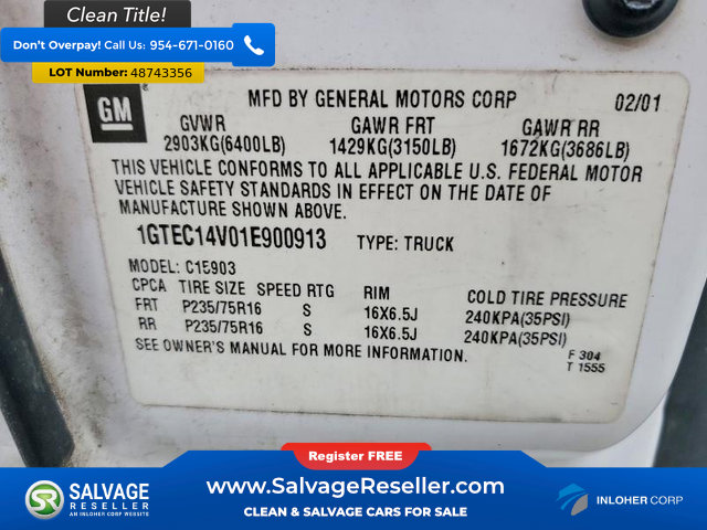 Used 2001 GMC Sierra 1500 SL RWD image 16