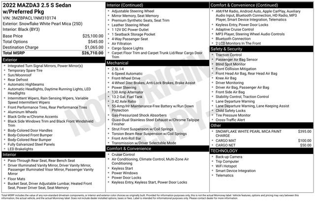 Used 2022 MAZDA MAZDA3 s image 10