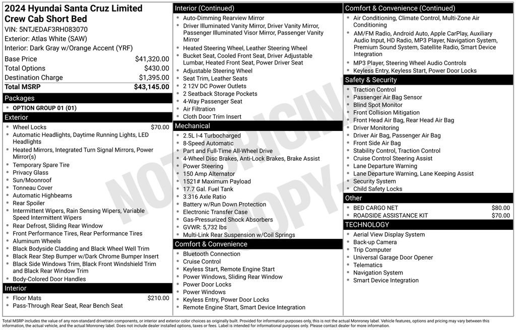 Used 2024 Hyundai Santa Cruz Limited image 26