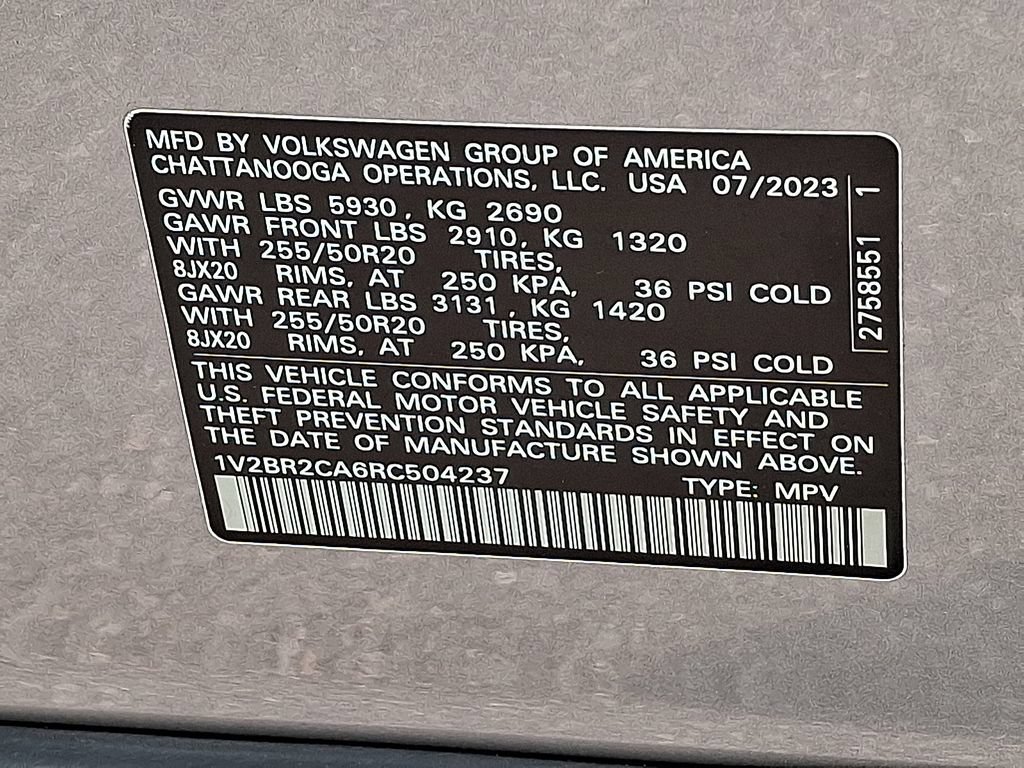 Used 2024 Volkswagen Atlas SEL AWD/4WD image 24