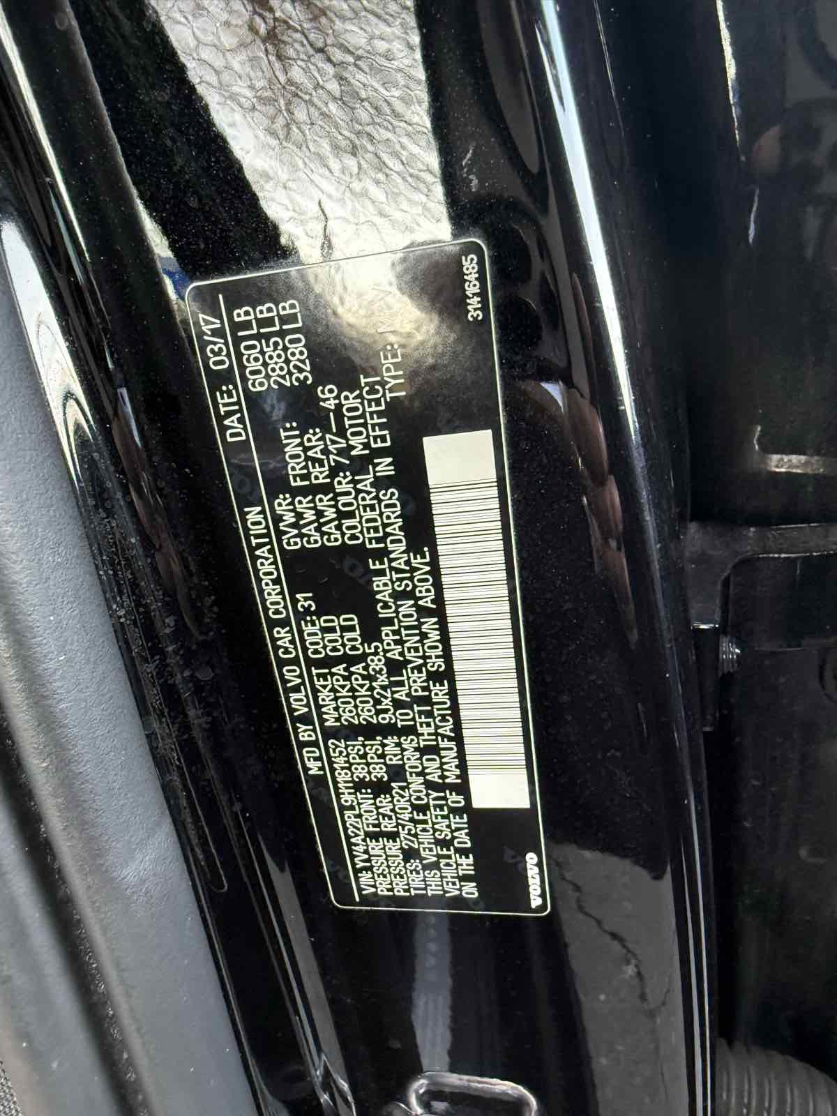 Used 2017 Volvo XC90 T6 Inscription w/ Vision Package image 26