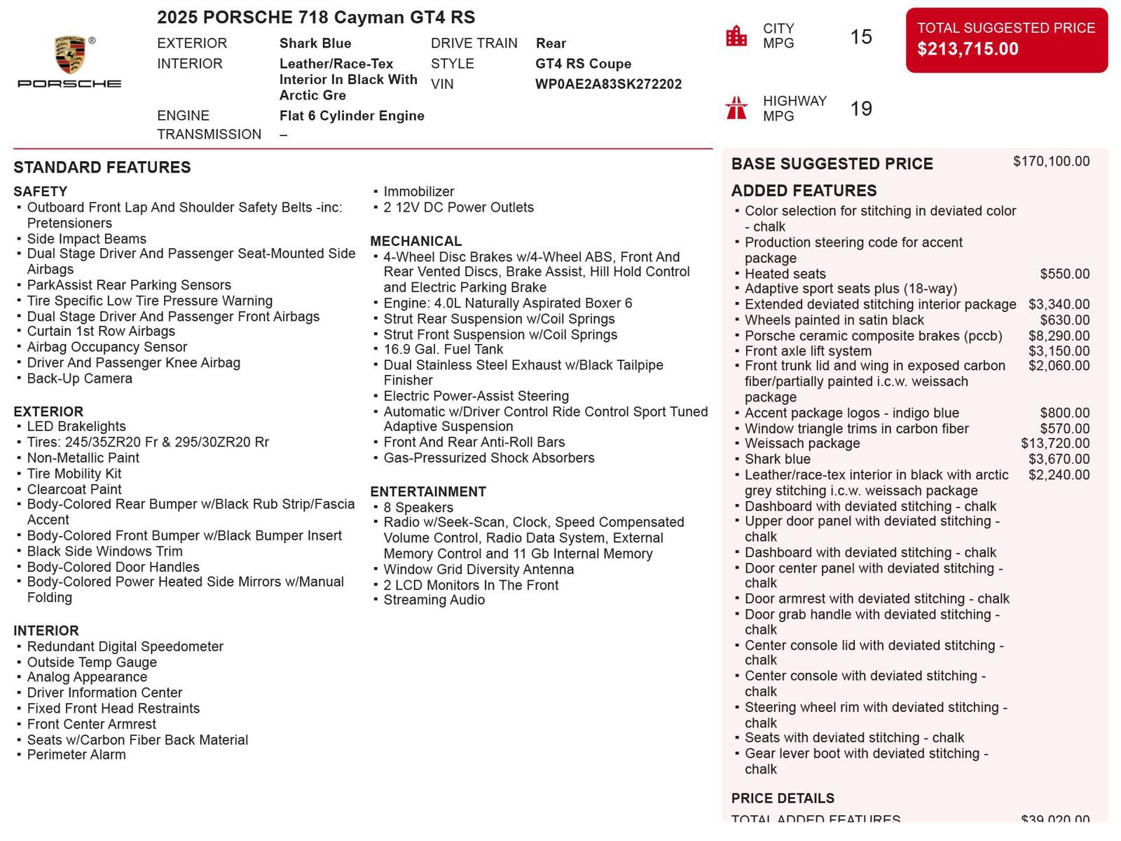 Used 2025 Porsche 718 Cayman GT4 RS image 6