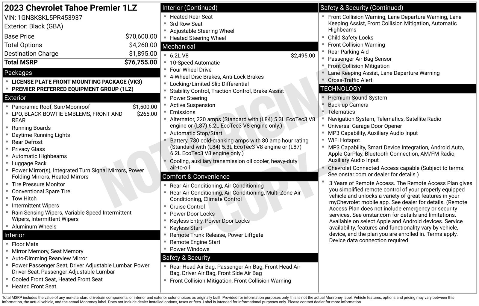 Used 2023 Chevrolet Tahoe Premier AWD/4WD image 8