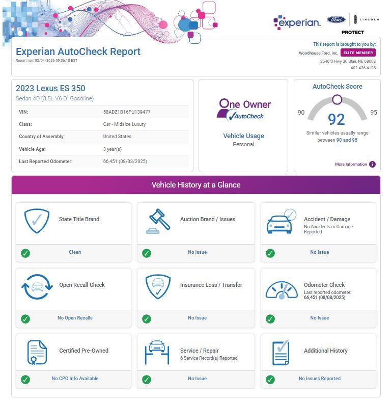 Used 2023 Lexus ES 350 w/ Premium Package image 20