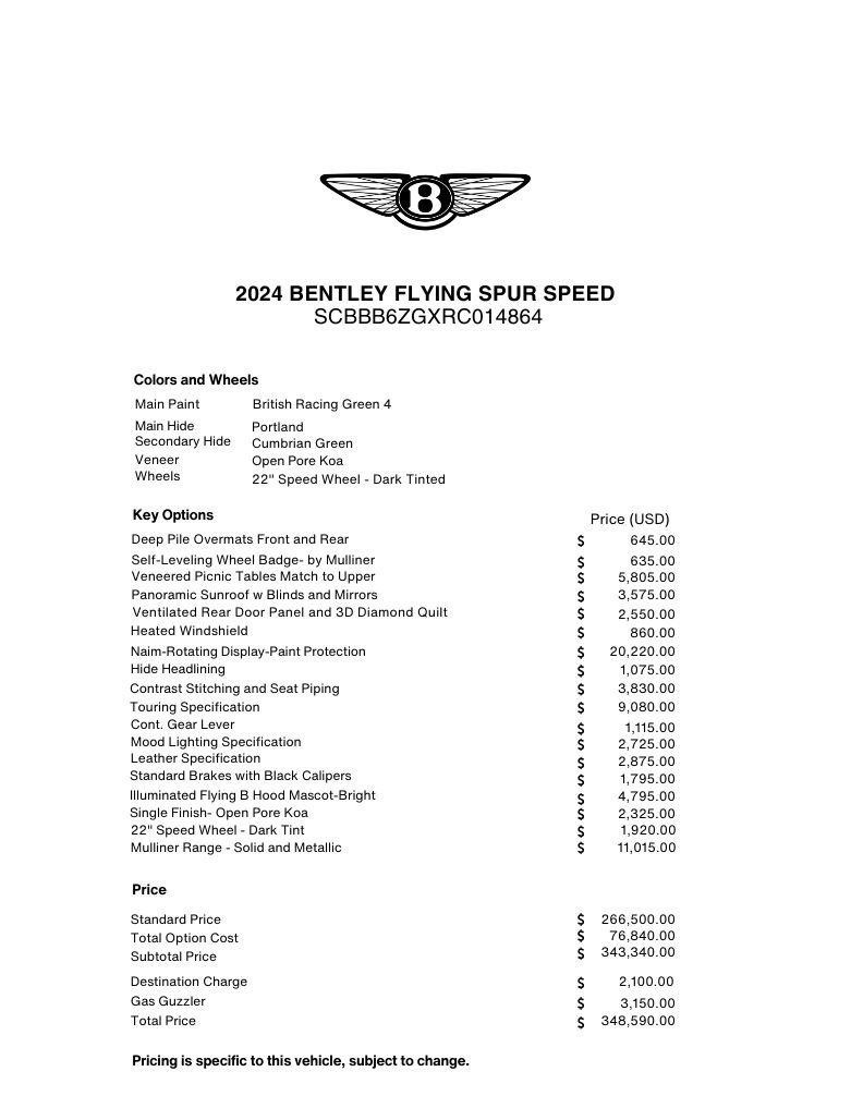 Used 2024 Bentley Flying Spur W12 image 64