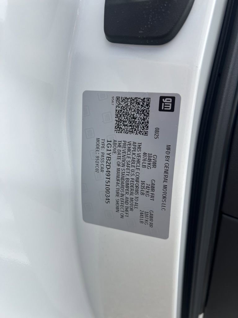 Used 2026 Chevrolet Corvette Stingray Preferred Cpe w/ Z51 Performance Package image 14