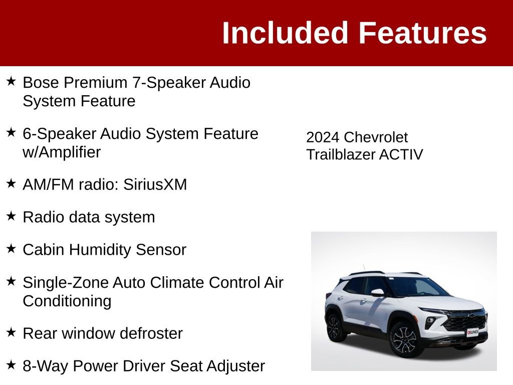 Used 2024 Chevrolet TrailBlazer ACTIV w/ Convenience Package AWD/4WD image 4