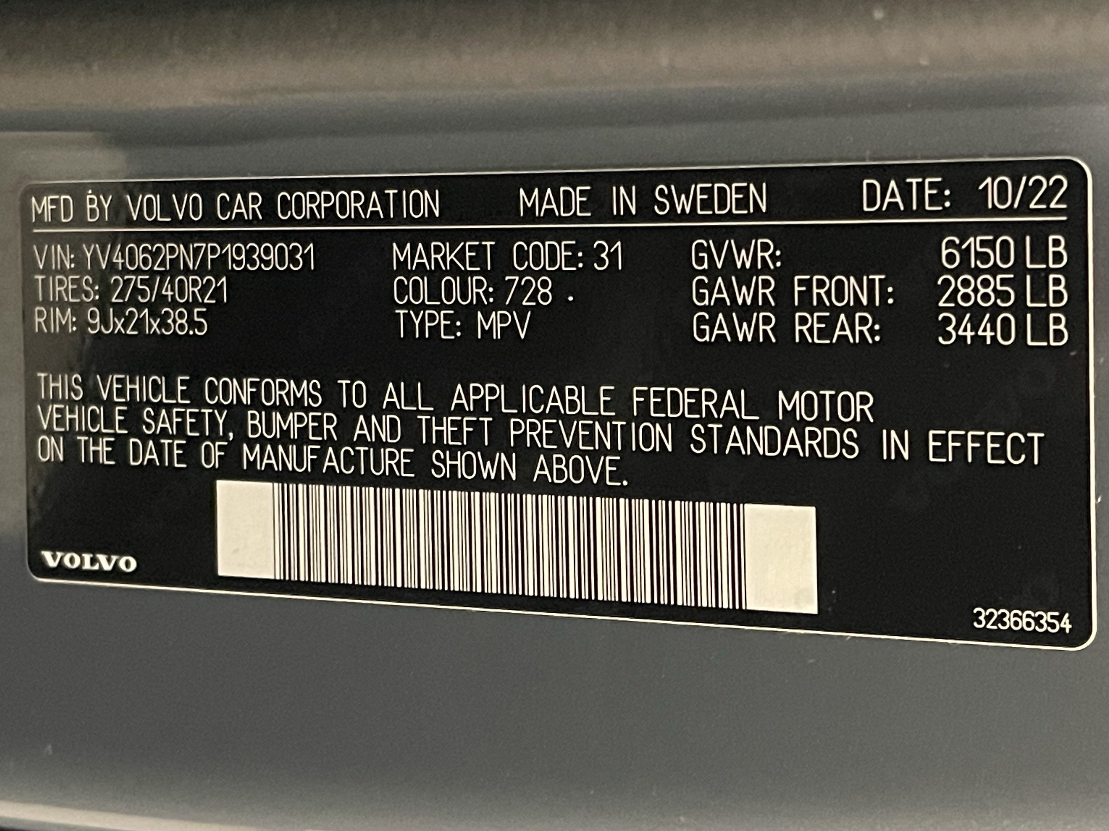 Used 2023 Volvo XC90 B6 Plus w/ Protection Package Premier AWD/4WD image 25