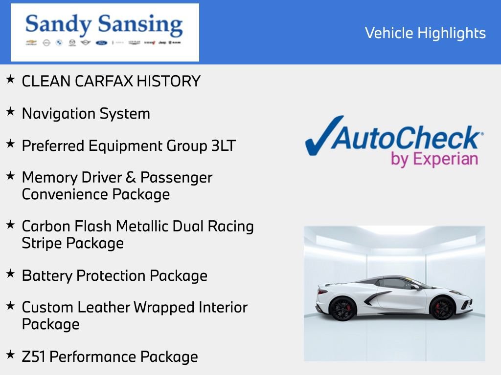 Used 2020 Chevrolet Corvette Stingray Premium Conv w/ 3LT Preferred Equipment Group image 7