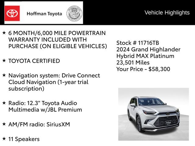 Used 2024 Toyota Grand Highlander AWD Hybrid image 8