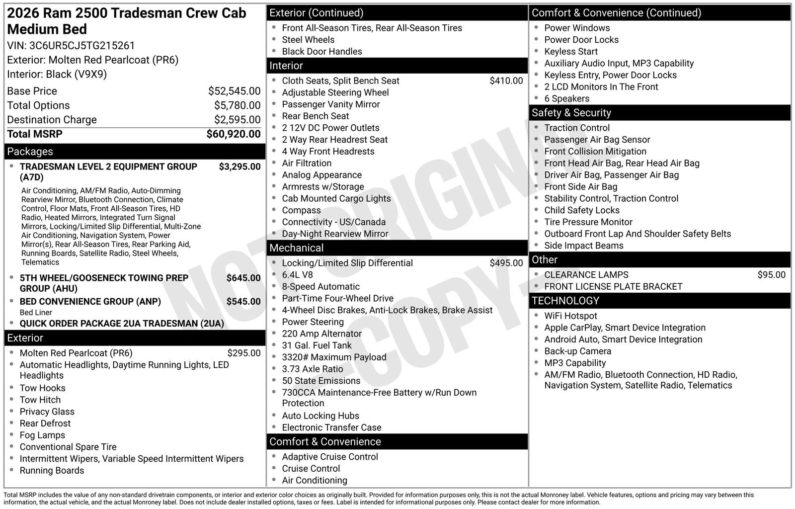 New 2026 RAM 2500 Tradesman image 28