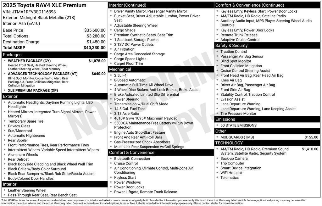 New 2025 Toyota RAV4 XLE Premium w/ Weather Package image 34