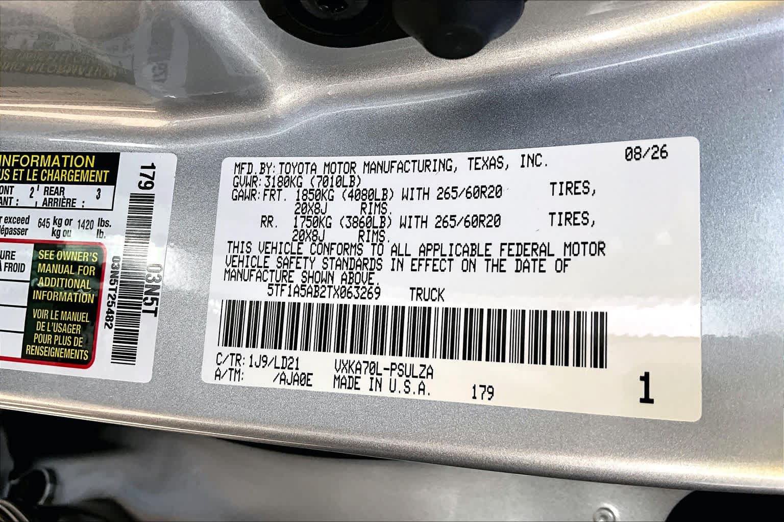 Certified 2026 Toyota Tundra Limited w/ Power Package RWD image 34