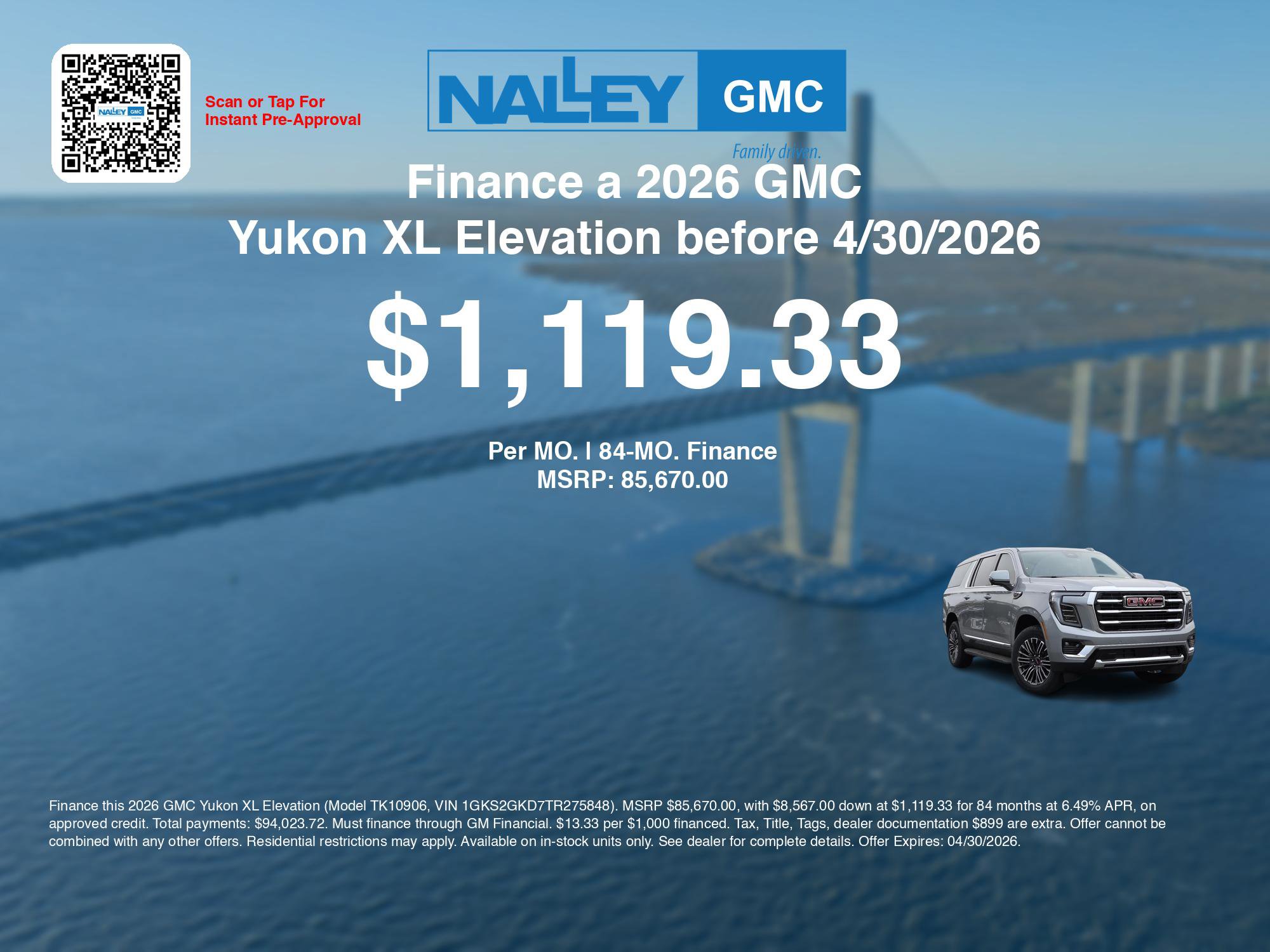 New 2026 GMC Yukon XL Elevation image 7