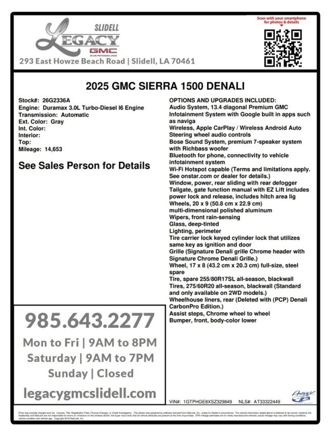 Used 2025 GMC Sierra 1500 Denali RWD image 30
