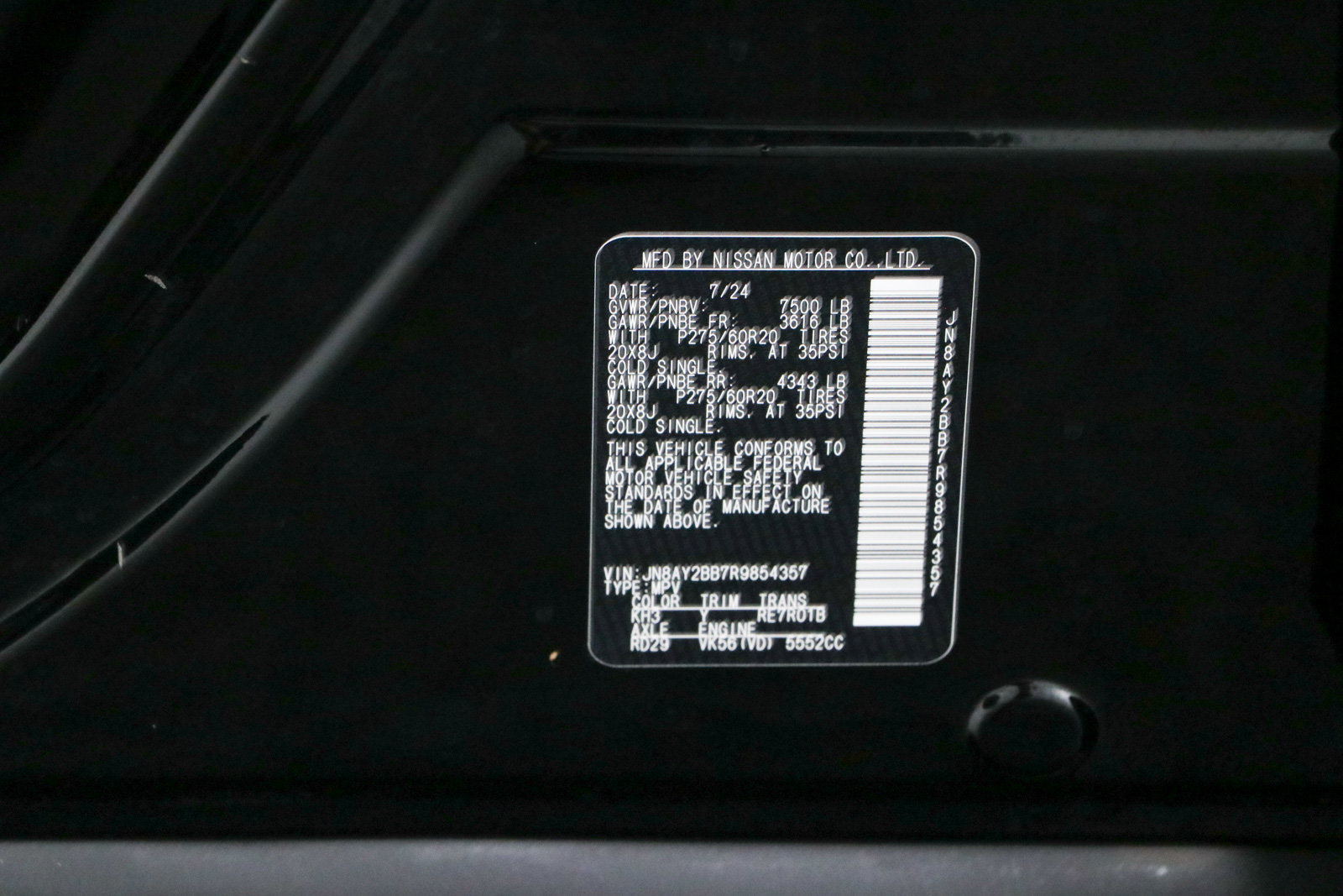 Used 2024 Nissan Armada SL w/ Midnight Edition Package AWD/4WD image 36