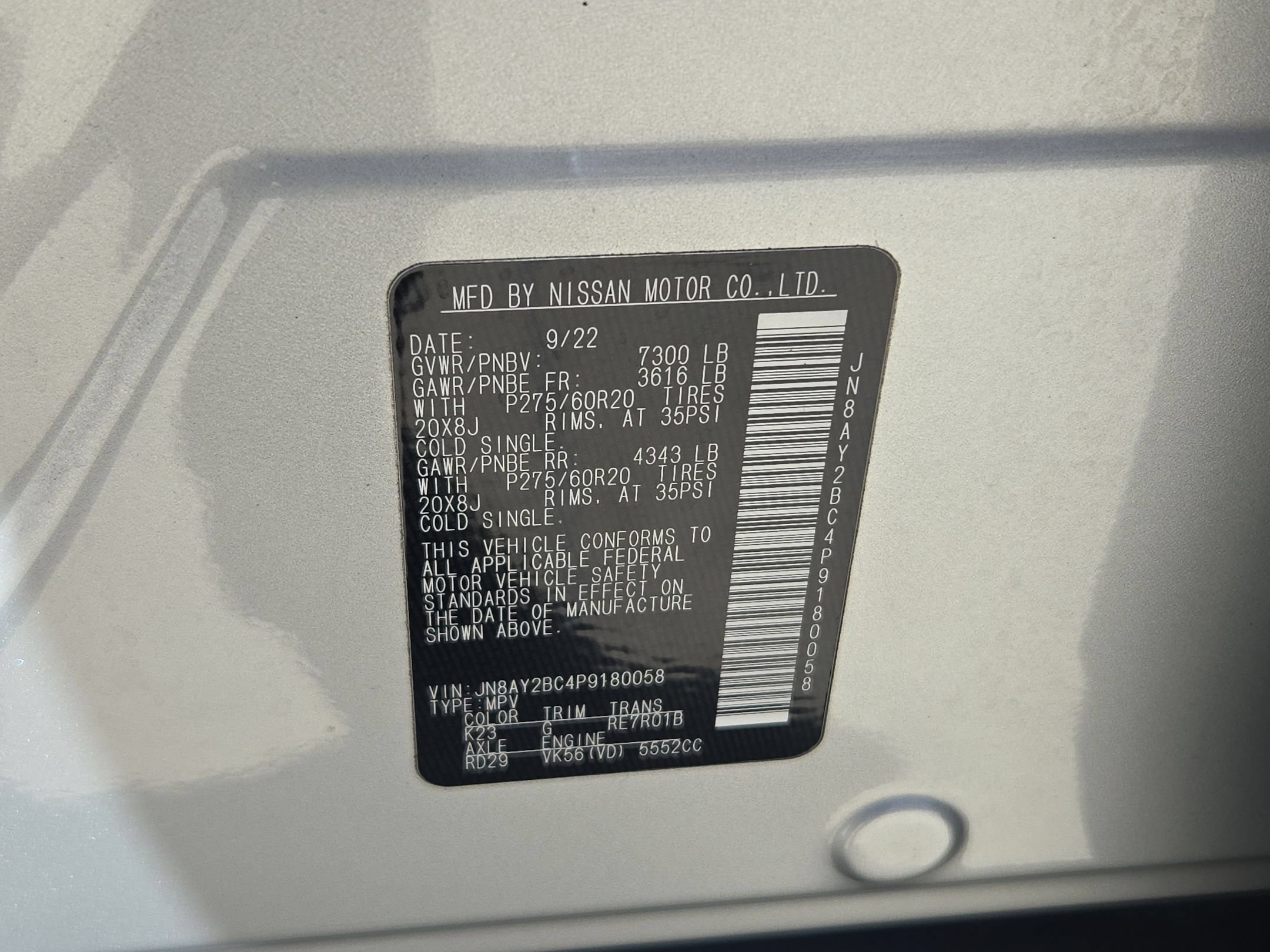 Used 2023 Nissan Armada SL w/ Cargo Package RWD image 36