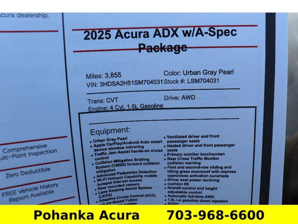 Certified 2025 Acura ADX A-Spec image 36