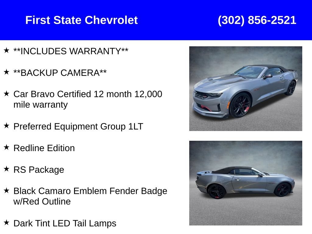 Certified 2020 Chevrolet Camaro LT w/ Redline Edition RWD image 2