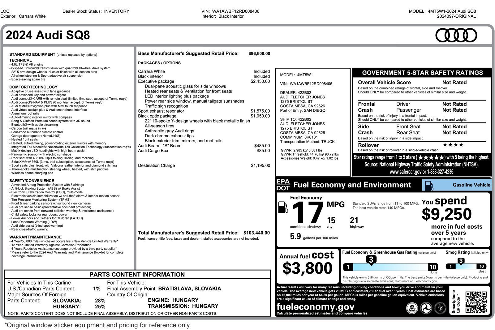 Used 2024 Audi SQ8 Premium Plus w/ Executive Package image 3