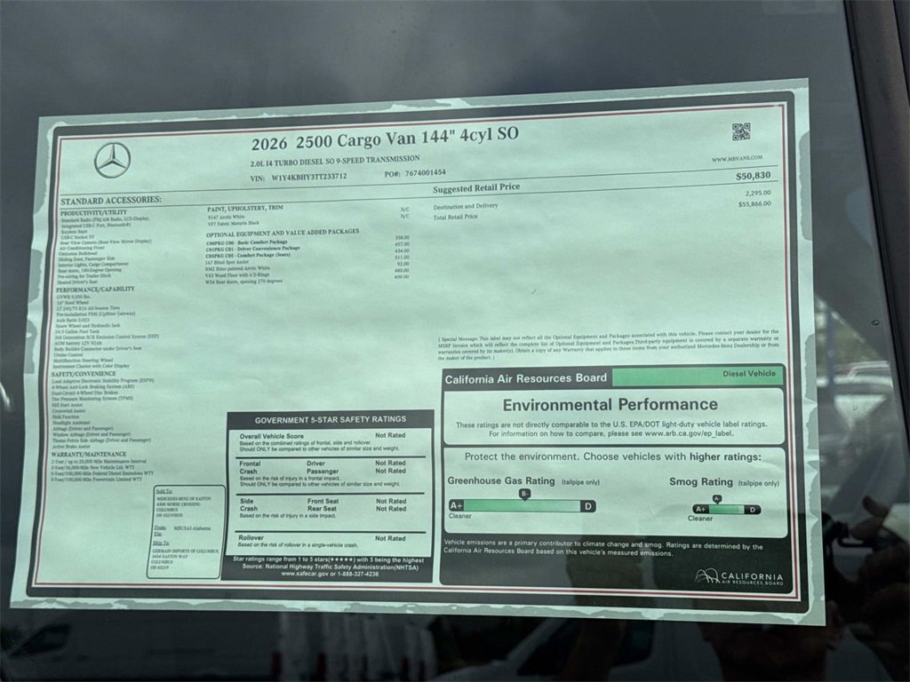 New 2026 Mercedes-Benz Sprinter 144 Cargo image 10