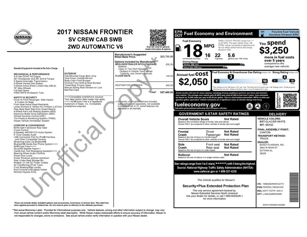 Used 2017 Nissan Frontier SV RWD image 5
