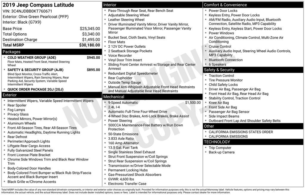 Used 2019 Jeep Compass Latitude w/ Cold Weather Group image 5