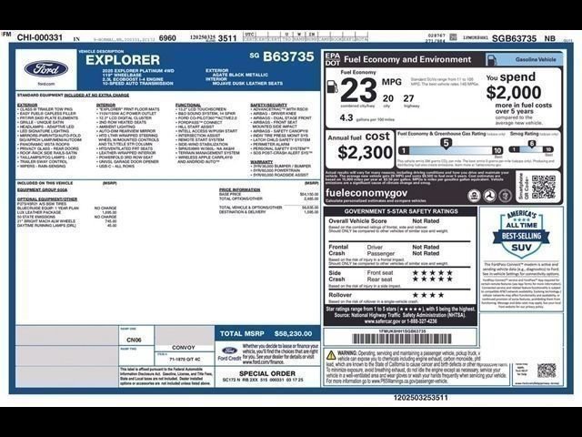 Used 2025 Ford Explorer Platinum w/ LUX Leather Package AWD/4WD image 23