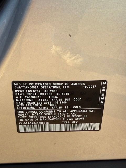 Used 2018 Volkswagen Atlas SE FWD image 35