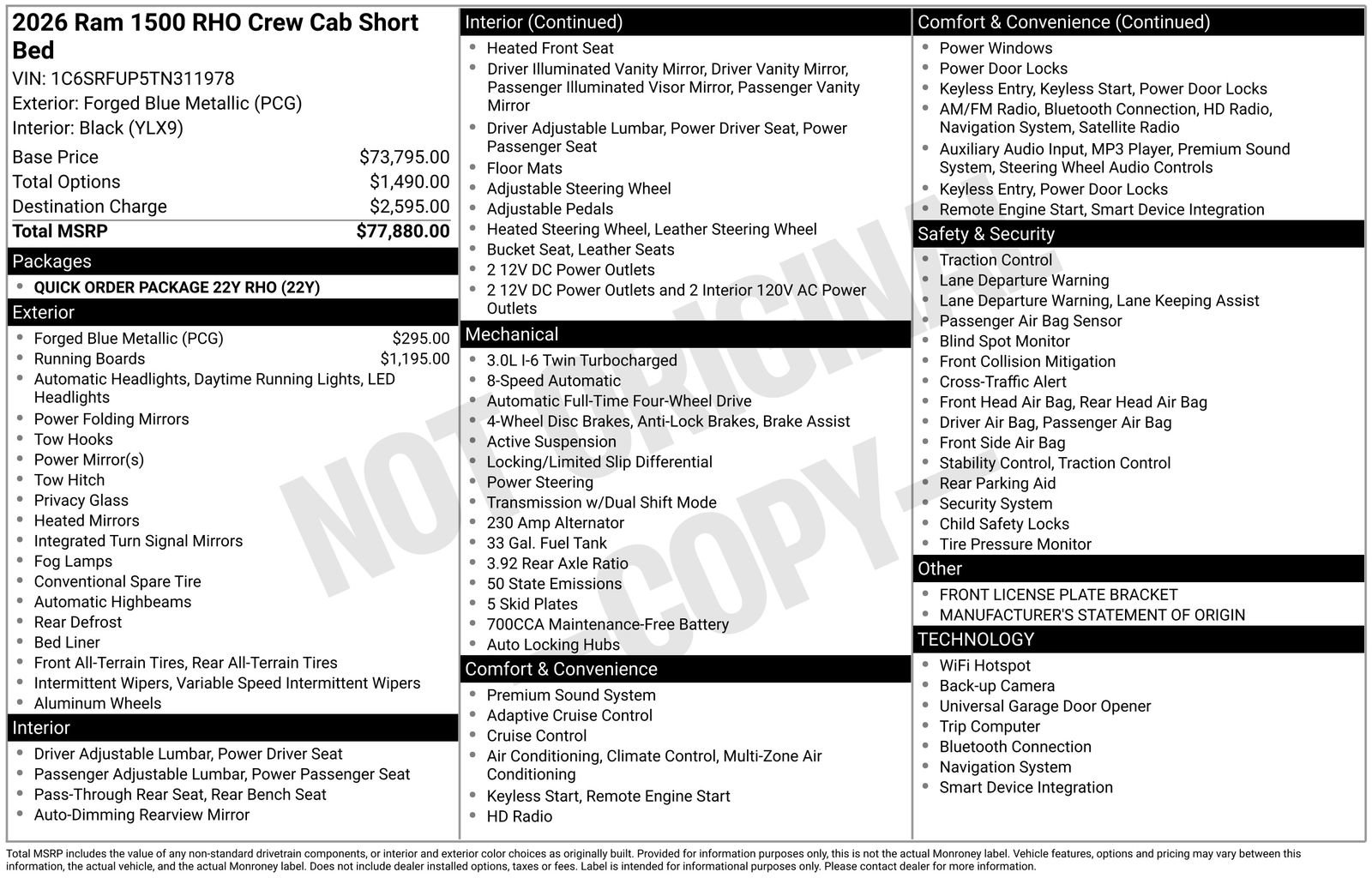 New 2026 RAM 1500 RHO image 25