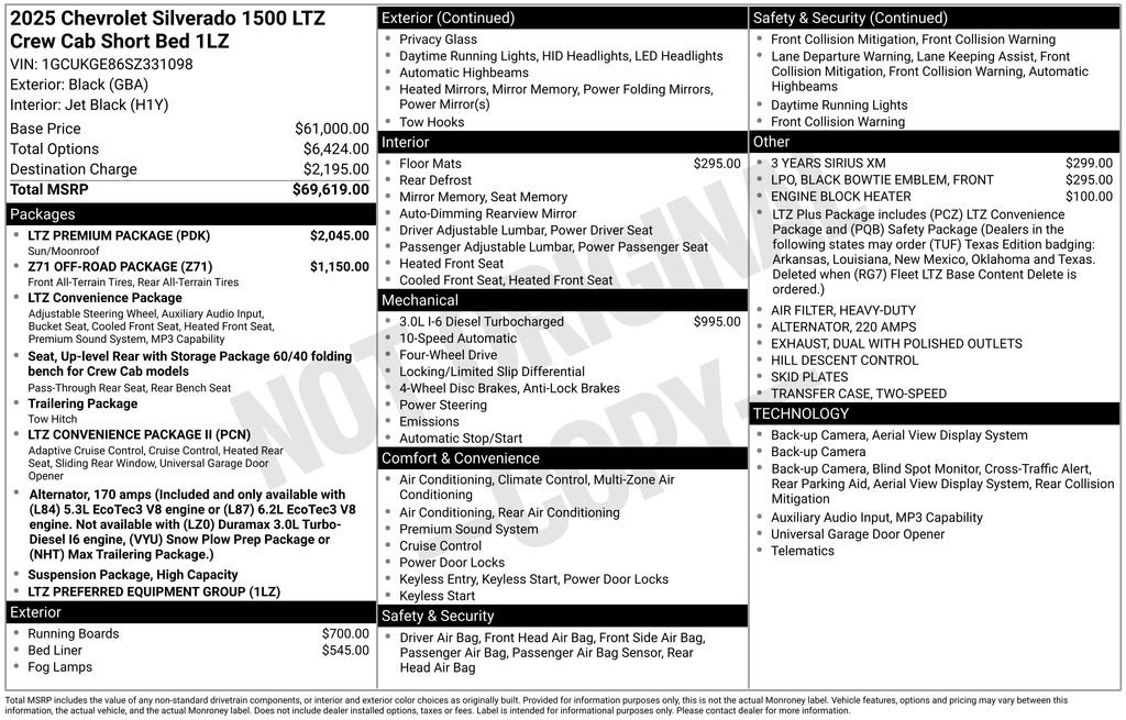 Used 2025 Chevrolet Silverado 1500 LTZ w/ LTZ Premium Package AWD/4WD image 8