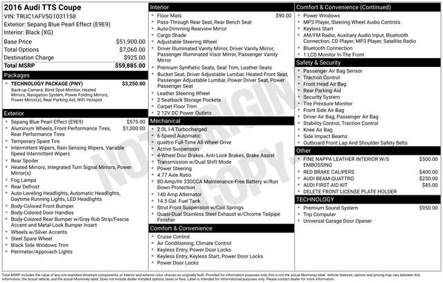 Used 2016 Audi TTS 2.0T Coupe w/ Technology Package image 37