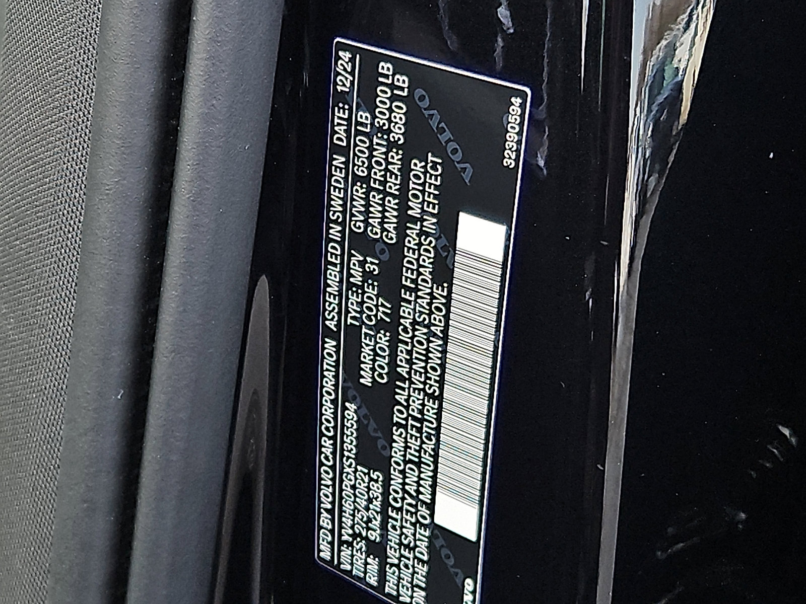 Certified 2025 Volvo XC90 T8 Ultra w/ Protection Package Premier image 27