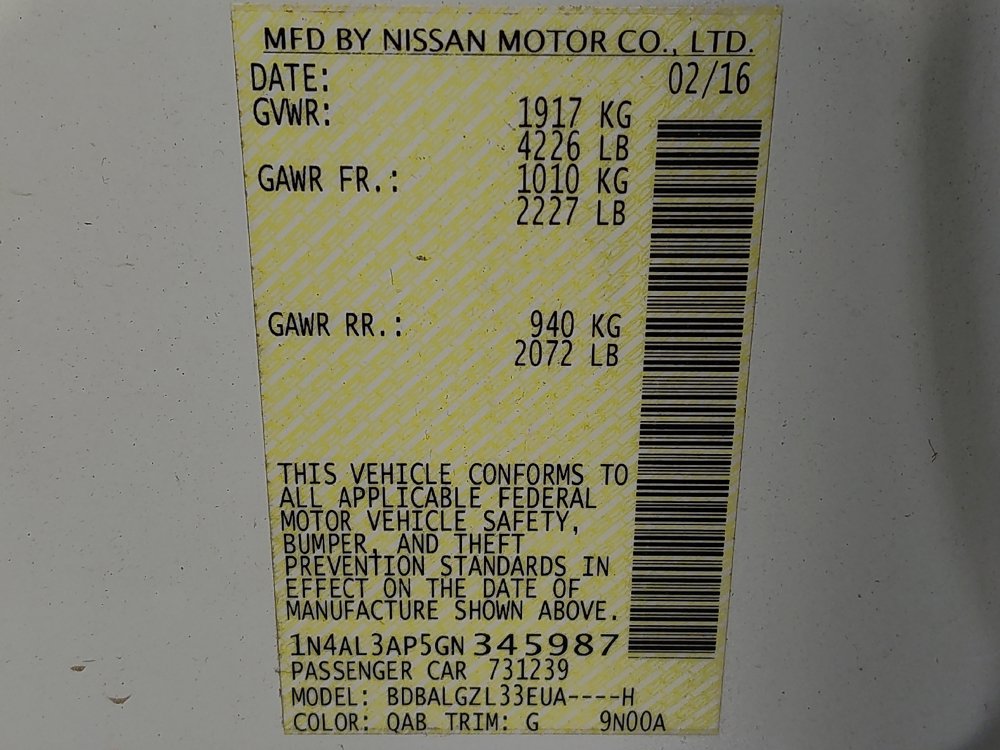 Used 2016 Nissan Altima 2.5 S w/ Power Driver Seat Package FWD image 33