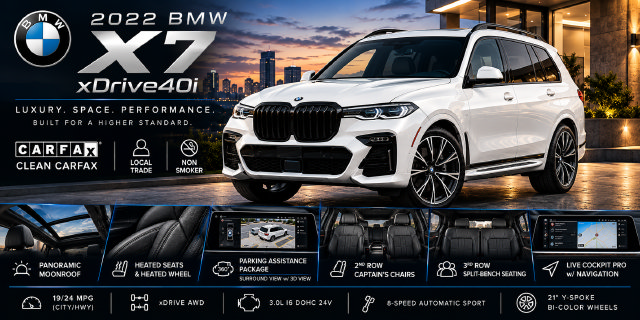 Used 2022 BMW X7 xDrive40i w/ Parking Assistance Package AWD/4WD image 3