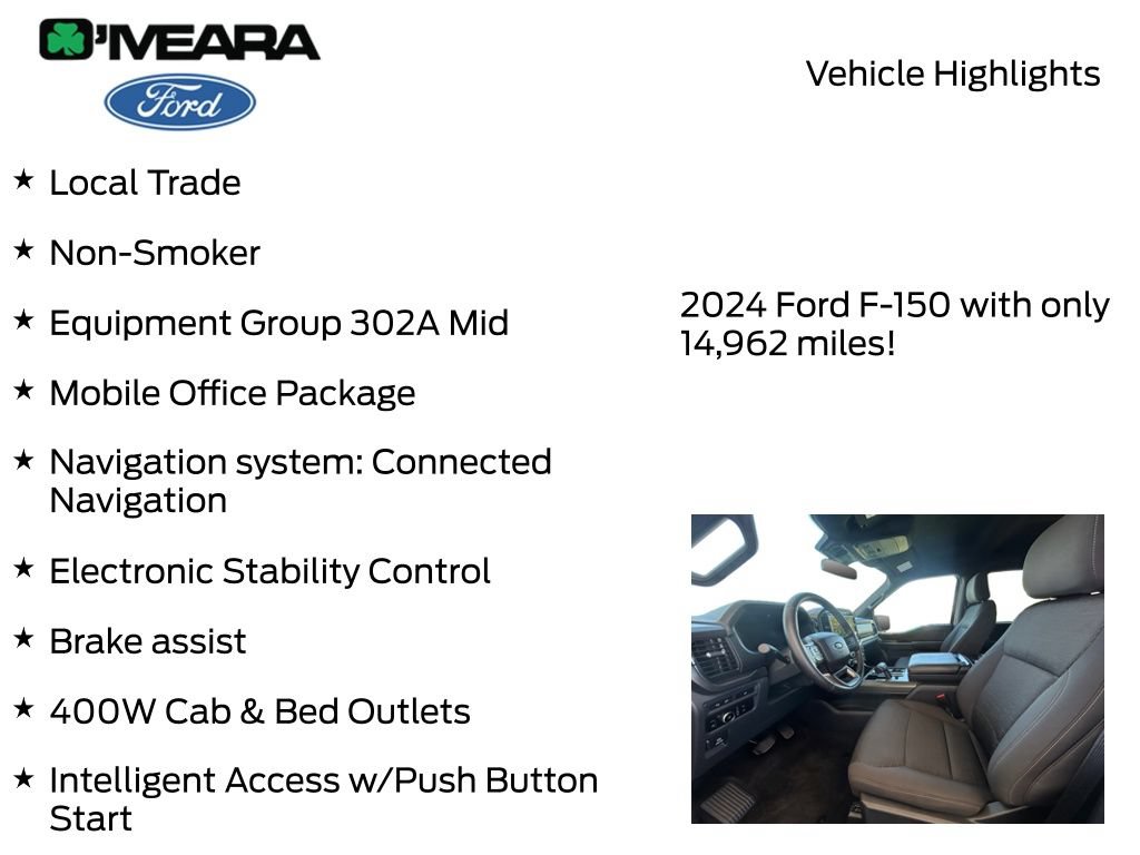Used 2024 Ford F150 XLT w/ Equipment Group 302A MID AWD/4WD image 8