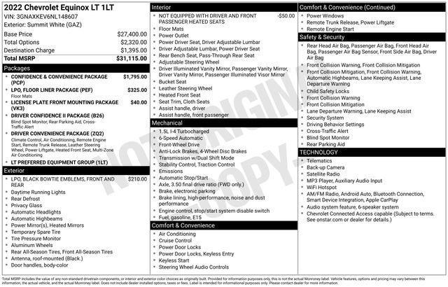 Used 2022 Chevrolet Equinox LT FWD image 31