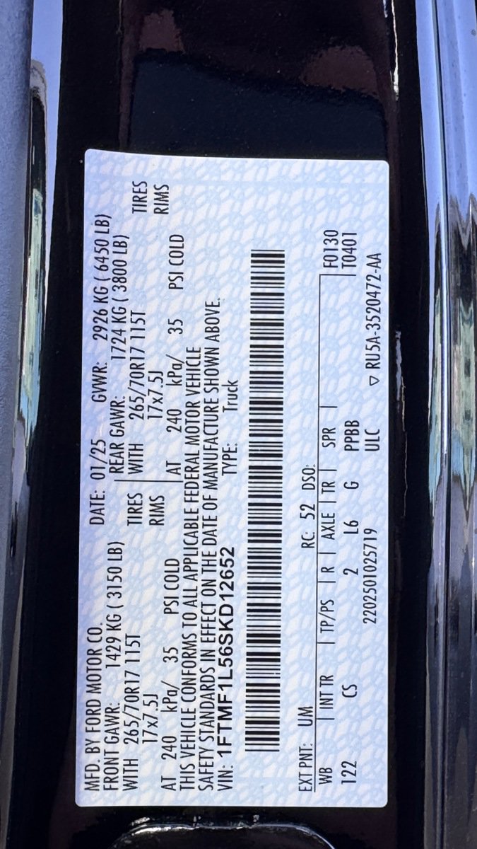 New 2025 Ford F150 XL w/ Equipment Group 103A High AWD/4WD image 15