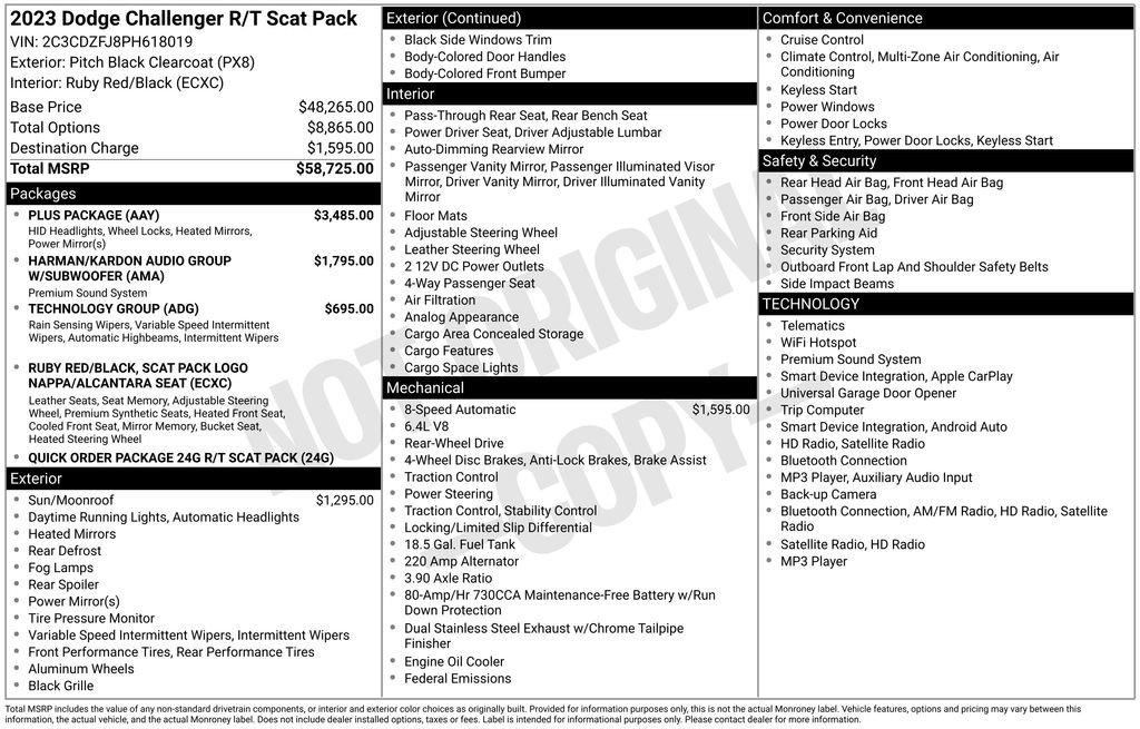 Used 2023 Dodge Challenger R/T Scat Pack w/ Plus Package RWD image 42