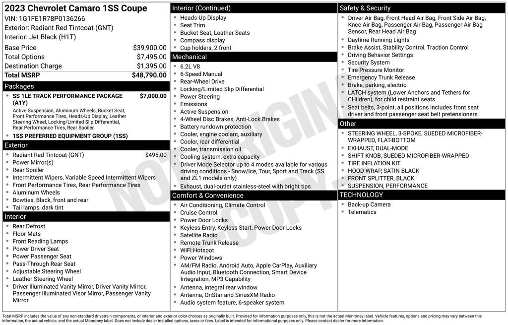 Used 2023 Chevrolet Camaro SS image 2