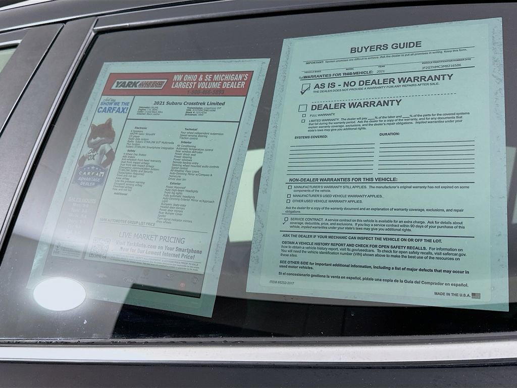 Used 2021 Subaru Crosstrek 2.5i Limited w/ Moonroof Package 1 image 13