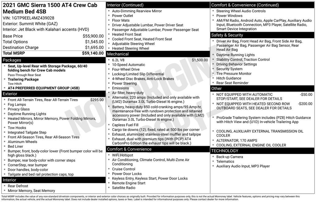 Used 2021 GMC Sierra 1500 AT4 image 33