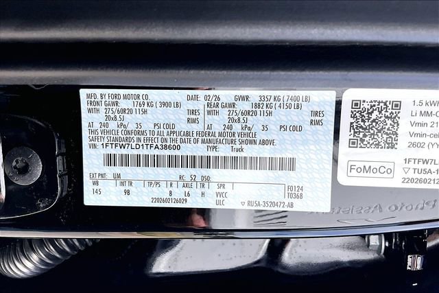 New 2026 Ford F150 Platinum w/ Equipment Group 702A High image 12