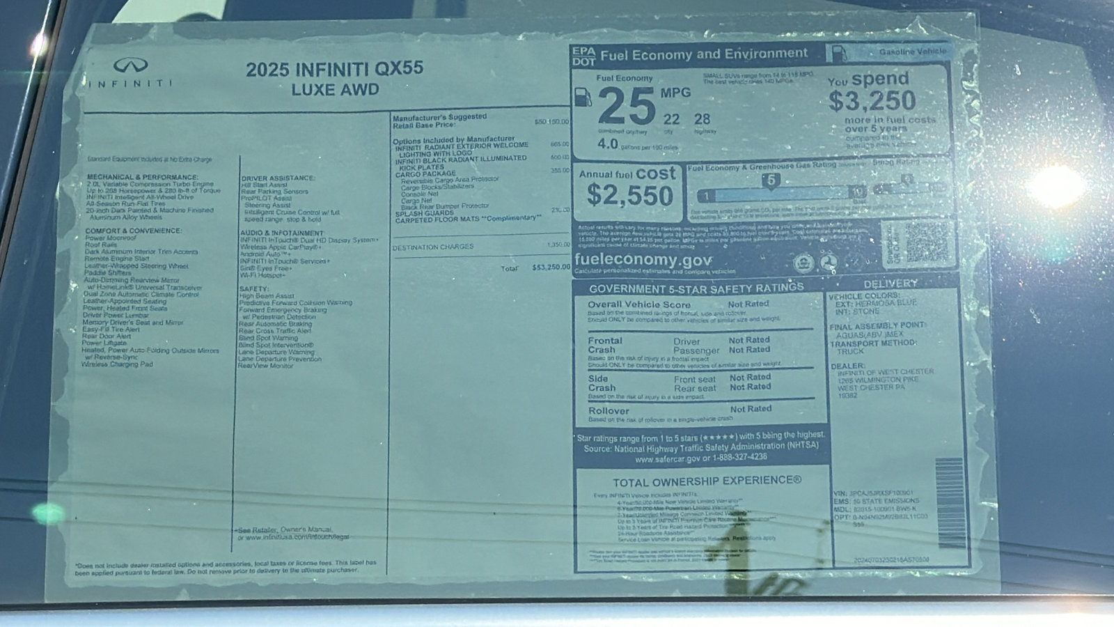 New 2025 INFINITI QX55 Luxe w/ Cargo Package image 12