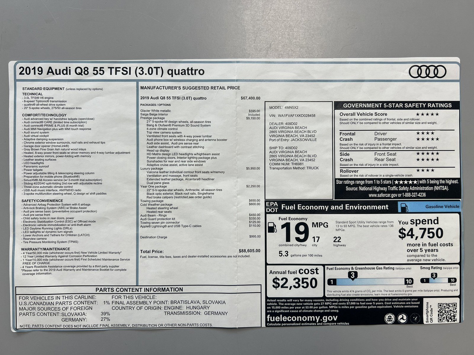 Used 2019 Audi Q8 Prestige image 27