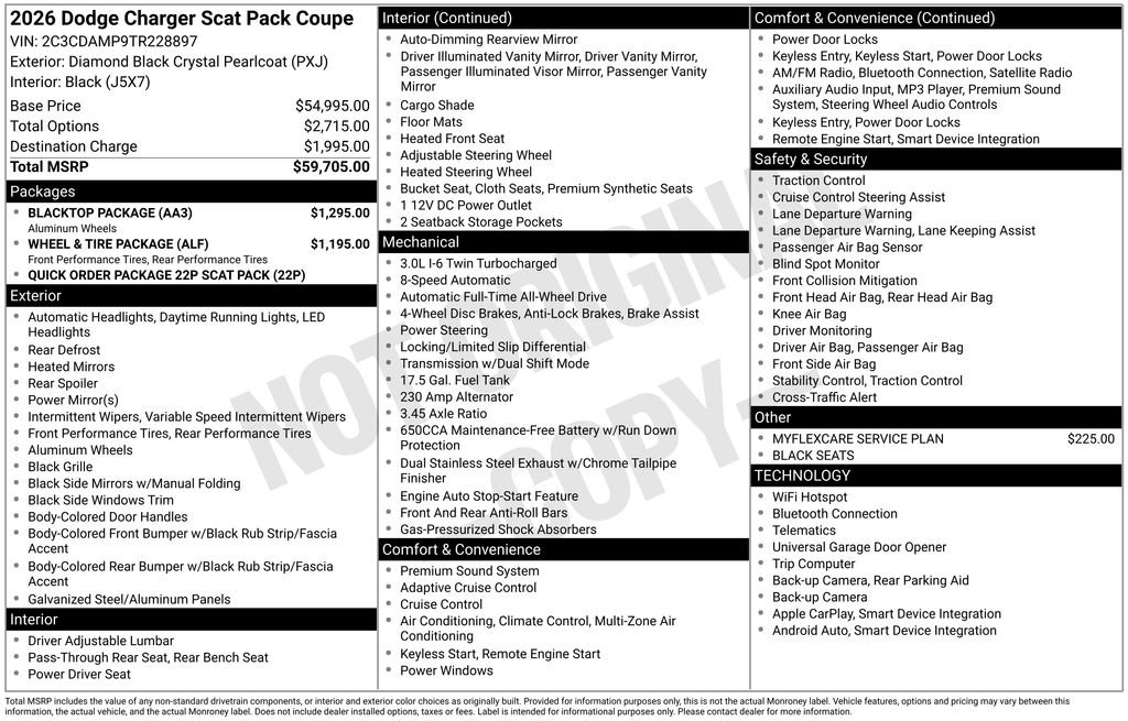 New 2026 Dodge Charger Scat Pack w/ Blacktop Package AWD/4WD image 5