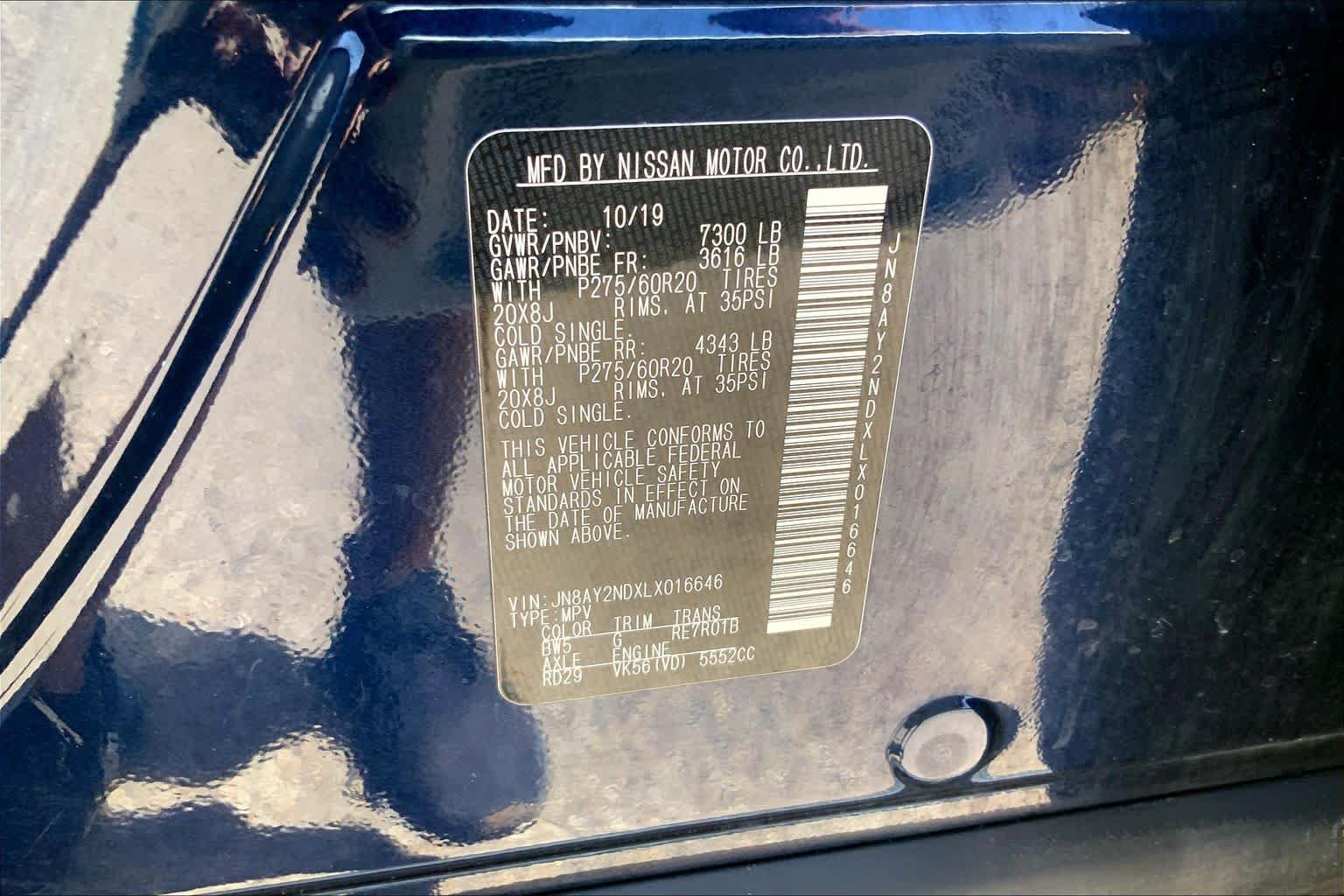 Used 2020 Nissan Armada SL w/ Premium Package RWD image 31